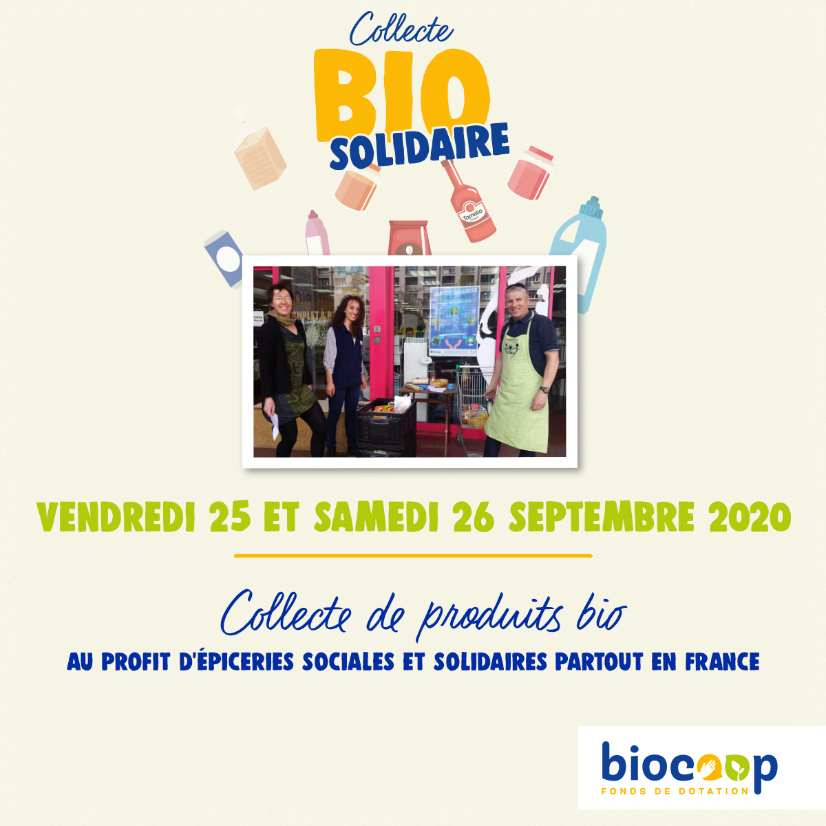Collecte Bio Solidaire les 25 & 26 septembre au profit de L'Esperluette